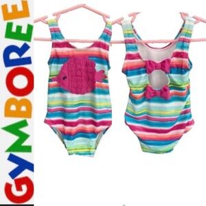 Back Bows Colorful Fish 1Pc. Swim Suit Gymboree